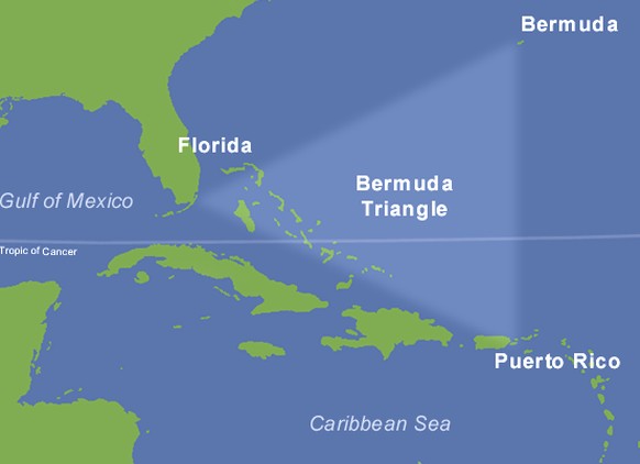 Das Bermudadreieck: Südküste von Florida – Puerto Rico – Bermuda-Inseln.