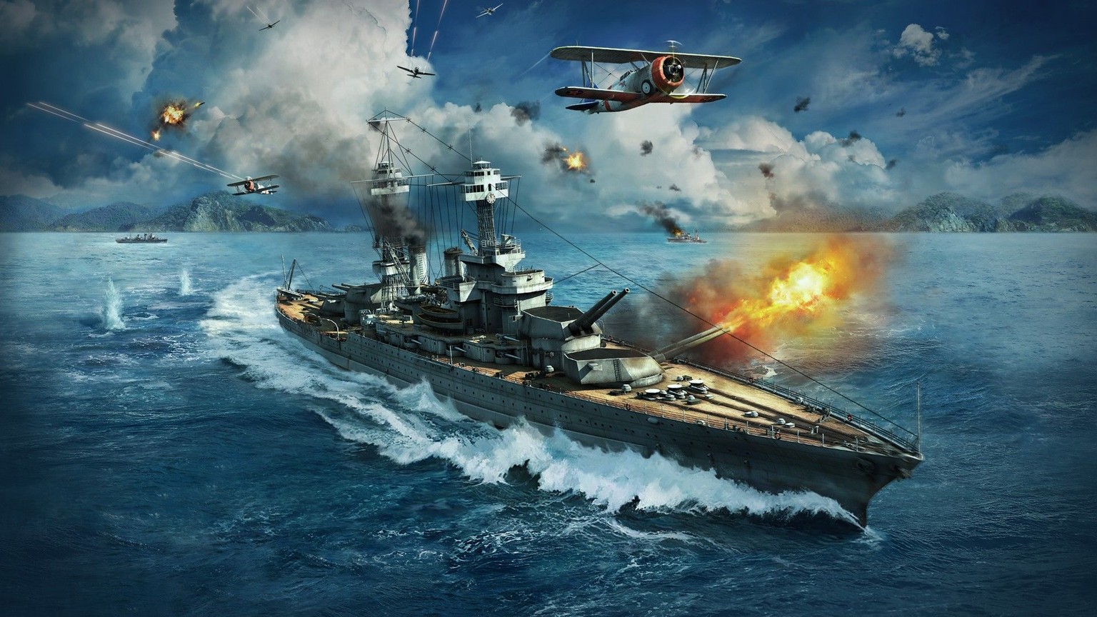 In «World of Warships» darf man riesige Kriegsschiffe steuern.&nbsp;