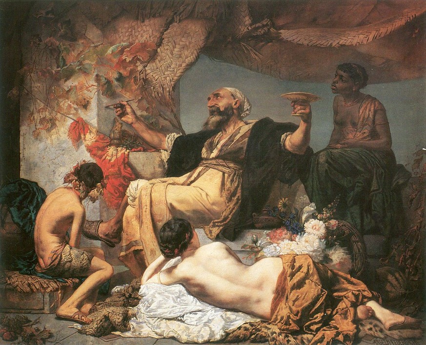 Hafis vor der Schenke, Gemälde von Anselm Feuerbach (1852)