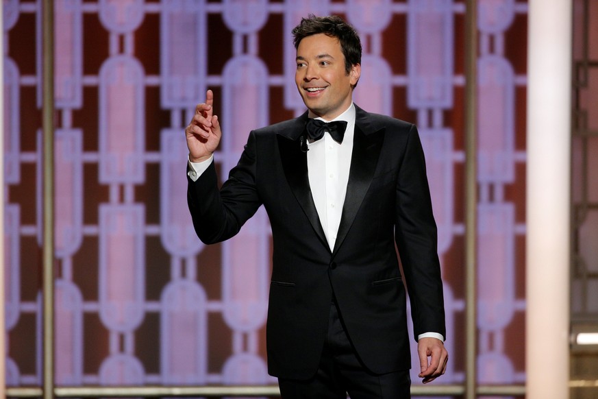 Host Jimmy Fallon presents during the 74th Annual Golden Globe Awards show in Beverly Hills, California, U.S., January 8, 2017 in this handout provided by NBC. Paul Drinkwater/Courtesy of NBC/Handout  ...