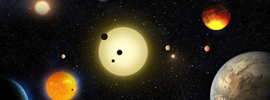 NASA-Zeichnung der neuen Exoplaneten.