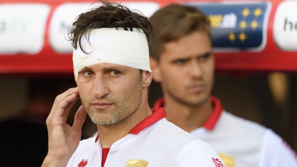 Sion&#039;s midfielder Veroljub Salatic looks disappointed after loosing the the Swiss Cup final soccer match between FC Basel 1893 and FC Sion at the stade de Geneve stadium, in Geneva, Switzerland,  ...