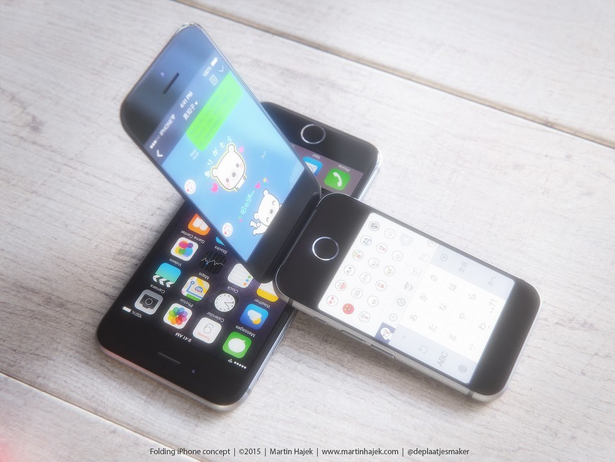 Der offensichtliche Vorteil eines Klapp-iPhones: Das Handy bleibt klein und handlich, hat aber mit zwei Displays trotzdem jede Menge Platz für Apps.