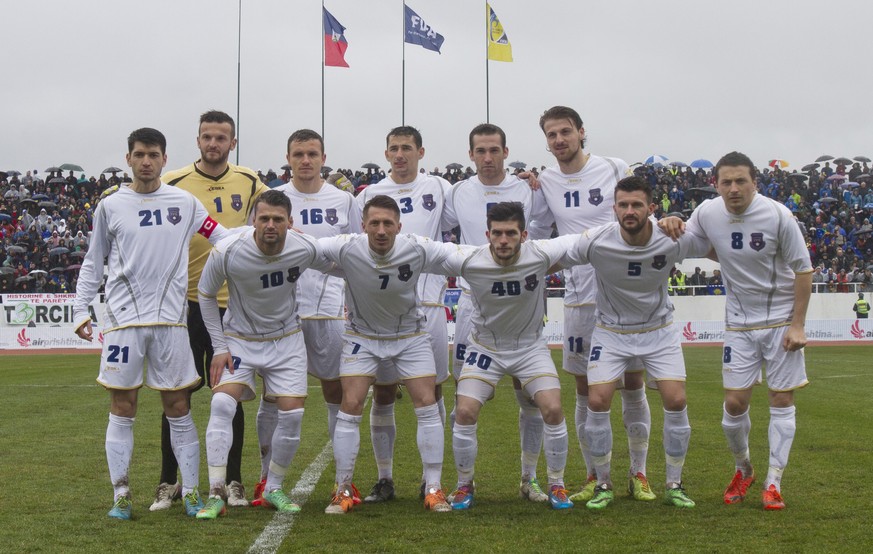 Neu ein UEFA-Mitglied: der Kosovo. Hier beim ersten Freundschaftsspiel 2014 gegen Haiti.