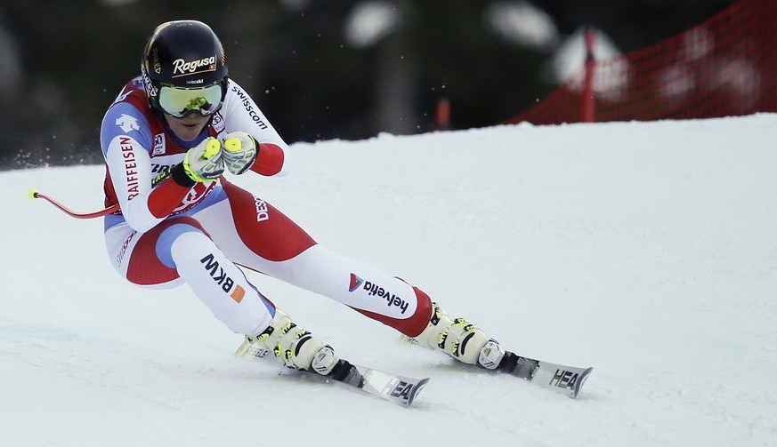 Switzerland&#039;s Lara Gut competes during an alpine ski, women&#039;s World Cup super-G, in Garmisch-Panterkirchen, Germany, Sunday, Jan. 22, 2017. (AP Photo/Marco Trovati)