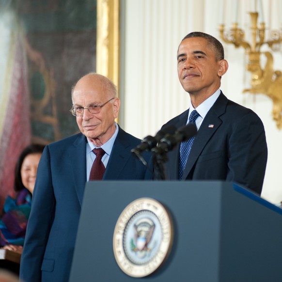 Der Psychologe Daniel Kahneman mit US-Präsident Barack Obama.