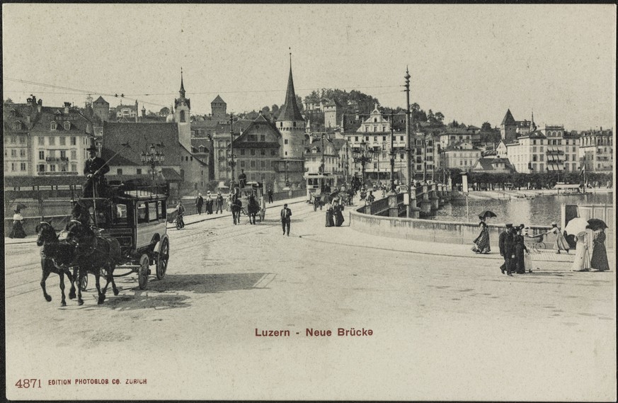 Um 1910: Neue Brücke.