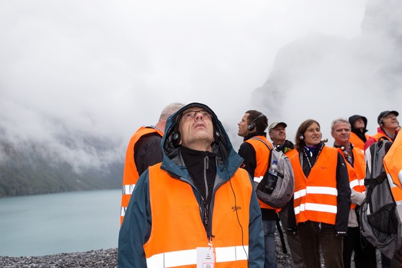 Lino Guzzella auf einer Baustelle im August 2014.