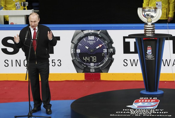 Wladimir Putin höchspersönlich hielt vor der Pokalübergabe die Abschlussrede.&nbsp;