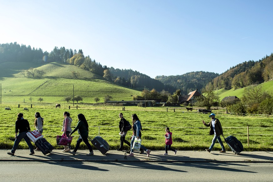 Willkommener als die SVP-Spitze behauptet: Syrische Flüchtlinge in Schafhausen im Emmental.