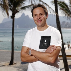 Ralph Stoeckli, delegation chief Swiss Olympic, poses during a press conference of swiss olympic in the TV-studio in Ipanema at the Rio 2016 Olympic Games in Rio de Janeiro, Brazil, on Monday, August  ...