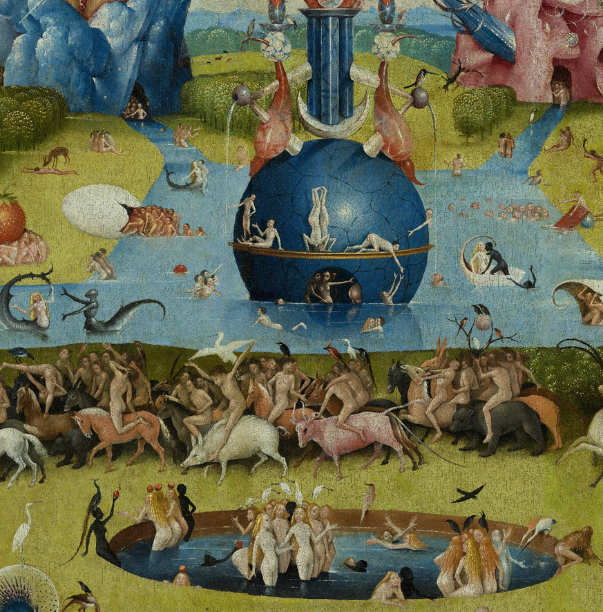 Hieronymus Bosch, Ausschnitt aus «Der Garten der Lüste», um 1500.