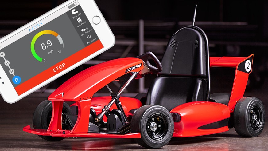 Der Arrow Smart-Kart lässt sich dank GPS und WLAN an Bord auch über das Smartphone steuern.