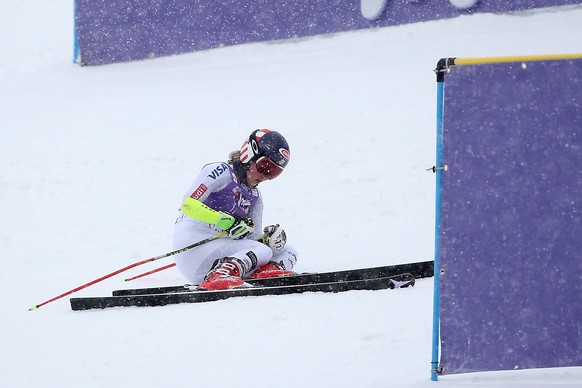 Mikaela Shiffrin stürzte kurz vor dem Ziel entscheidend.