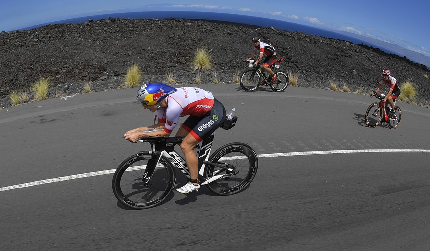 Daniela Ryf, of Switzerland, rides during the cycling portion of the Ironman World Championship Triathlon, Saturday, Oct. 8, 2016, in Kailua-Kona, Hawaii. (AP Photo/Mark J. Terrill)