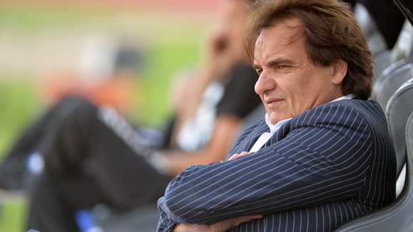 Sion&#039;s President Christian Constantin during the Super League soccer match FC Lugano against FC Sion, at the Cornaredo stadium in Lugano, Wednesday, August 10, 2016. (KEYSTONE/Ti-Press/Carlo Regu ...