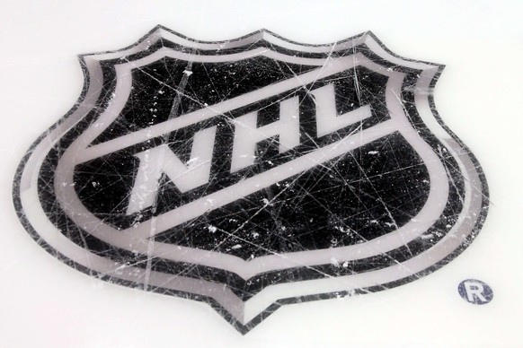 COLUMBUS, OH - JANUARY 24: A general view of the NHL logo prior to the 2015 Honda NHL All-Star Skills Competition at the Nationwide Arena on January 24, 2015 in Columbus, Ohio. Bruce Bennett/Getty Ima ...