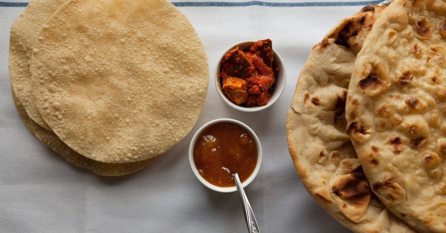 papads poppadoms naan brot indisches essen