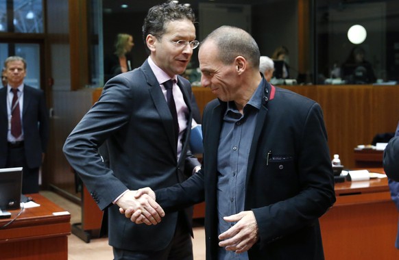 Zwei Streithähne: Eurogruppenchef Jeroen Dijsselbloem und der griechische Finanzminister Giannis Varoufakis.