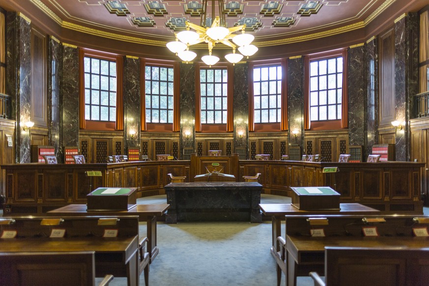 Gerichtssaal des Bundesgerichts Lausanne.