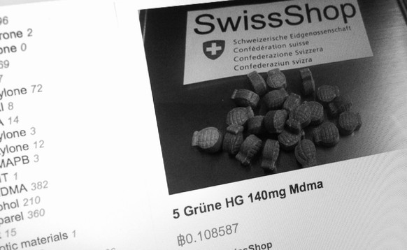 Ecstasy-Pillen aus der Schweiz.&nbsp;