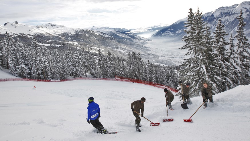 Die Piste in Crans-Montana ist zu weich, es kann auch am Sonntag nicht gefahren werden.