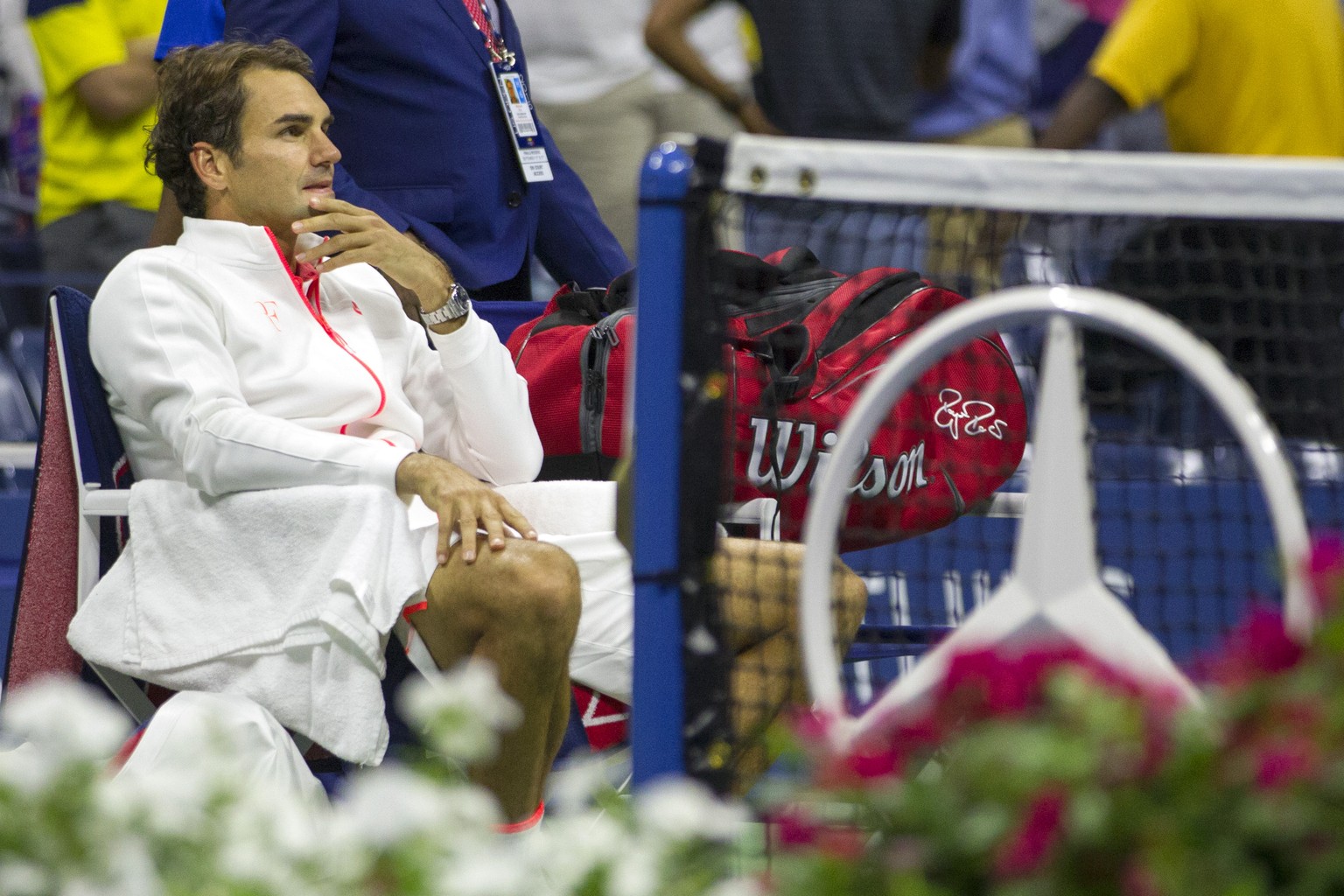 Ein nachdenklicher Roger Federer nach seiner Final-Pleite: Chancen hätte er zuhauf gehabt ...