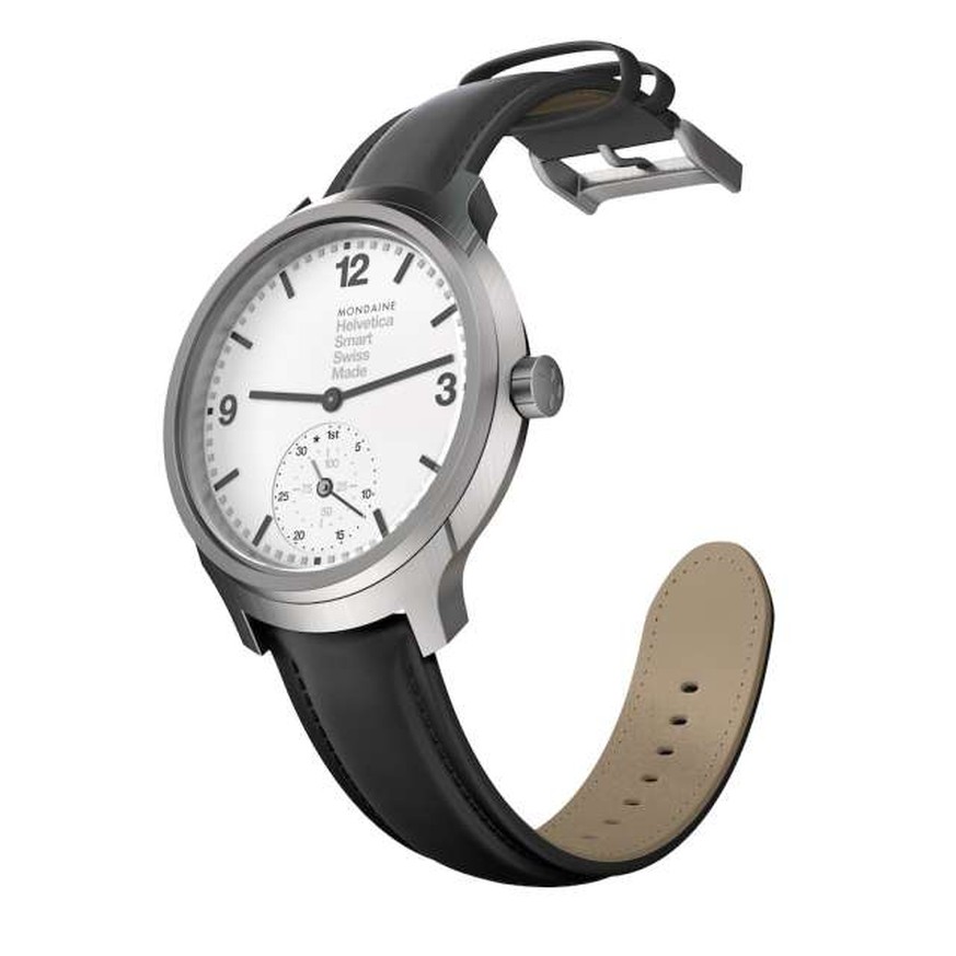 Sieht aus wie eine normale analoge Uhr, ist aber in Wahrheit eine Smartwatch: Die «Helvetica No 1 Smart».