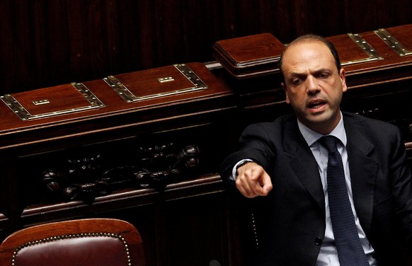 Angelino Alfano, Italy&#039;s former Minister of Justice reacts during a debate in the upper house of Parliament in Rome March 31, 2011. REUTERS/Alessandro Bianchi/File Photo