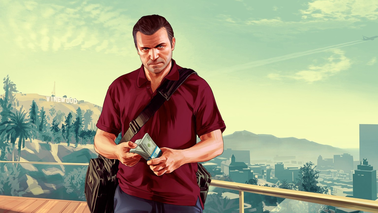 Michael, eine der Hauptfiguren aus «GTA 5», weiss, wie man einen Haufen Kohle macht.