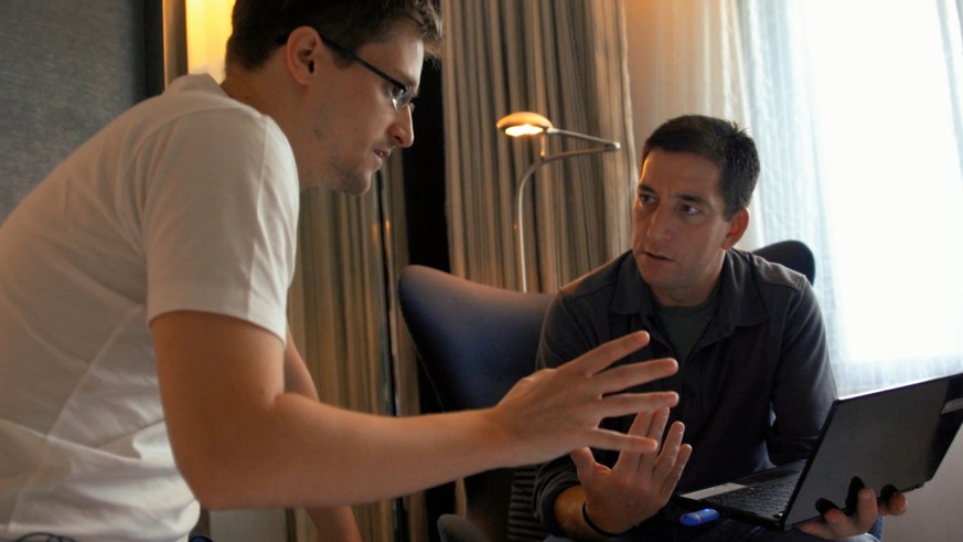 Snowden und Greenwald im wahrscheinlich wichtigsten Hotelzimmer der Gegenwart.