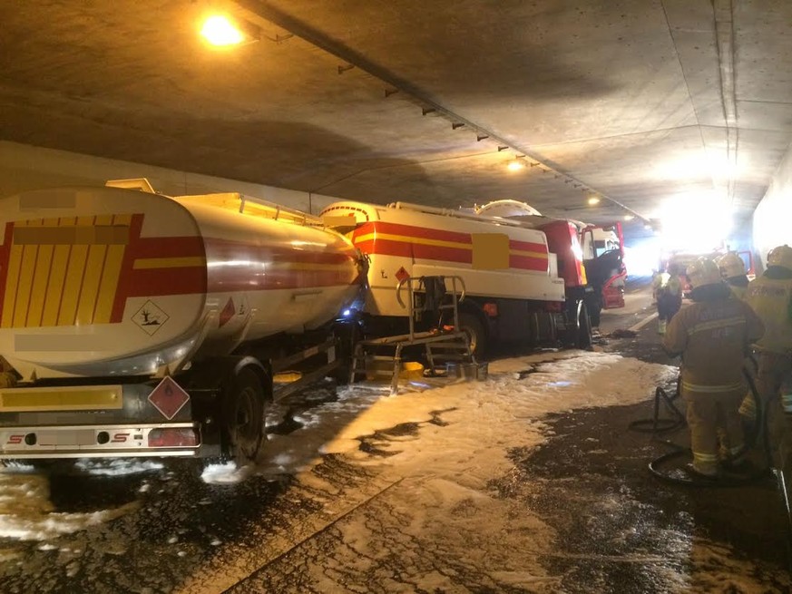 Bild der Zerstörung im Schinznacherfeld-Tunnel