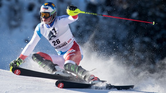 Ramon Zenhaeusern (SUI) am Sonntag, 22. Januar 2017, während des 1. Durchgangs im Herrenslalom in Kitzbuehel. (KEYSTONE/APA//EXPA/JOHANN GRODER)