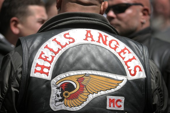 Lederjacke eines Hells-Angels-Vollmitglieds.