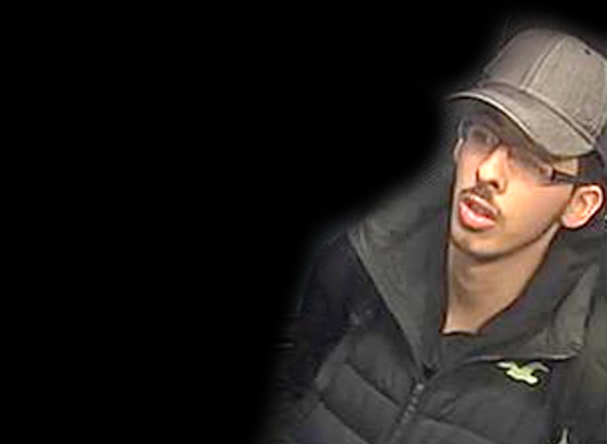 This is a handout photo taken from CCTV and issued on Saturday, May 27, 2017 by Greater Manchester Police who have altered the surrounding area of Salman Abedi, in an unknown location on the night of  ...