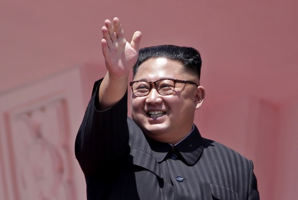 FILE - In this Sunday, Sept. 9, 2018 file photo, North Korean leader Kim Jong Un waves after a parade for the 70th anniversary of North Korea&#039;s founding day in Pyongyang, North Korea. North Korea ...