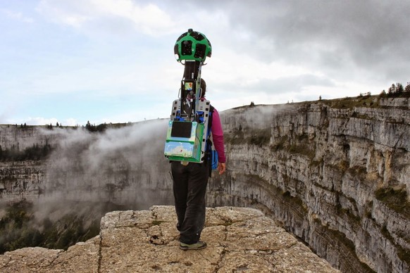 Eine Streetview Trekkerin in Aktion.&nbsp;