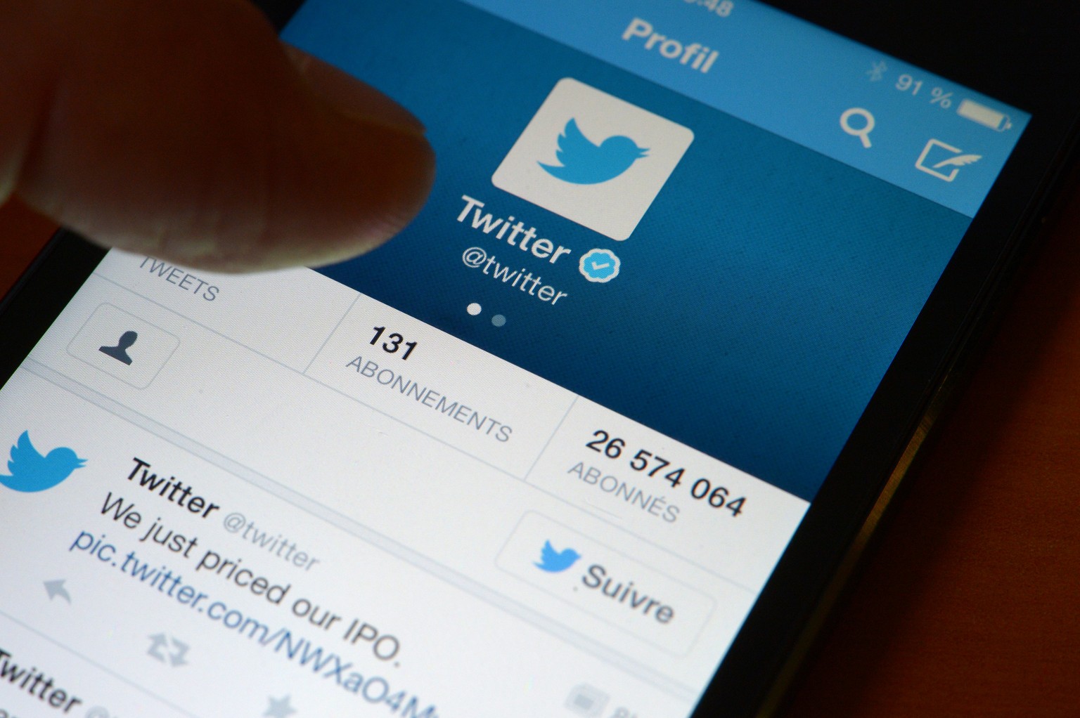Twitter kündigte seinen Börsengang über Twitter an.&nbsp;
