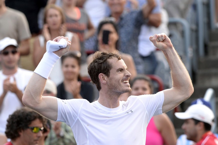 Erlösung nach drei Stunden: Andy Murray gewinnt die Partie gegen Novak Djokovic.