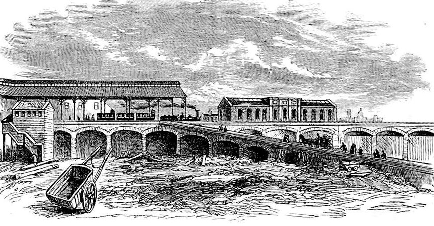 Waterloo Station, London, 1848
