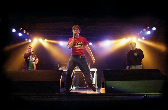 Das Hamburger Hip-Hop-Trio Fettes Brot im Jahr 2000 in Winterthur.&nbsp;