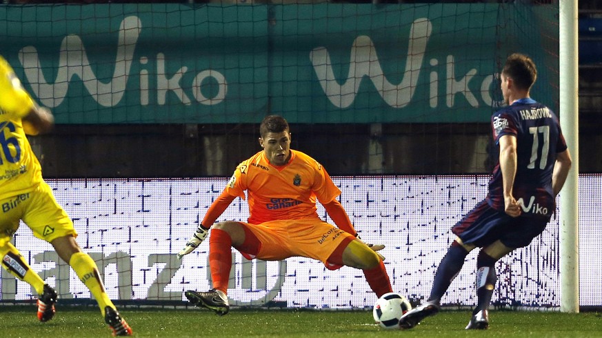 Ein ganz seltenes Glücksgefühl: Izet Hajrovic erzielt in der Copa del Rey seinen bisher einzigen Treffer für Eibar.
