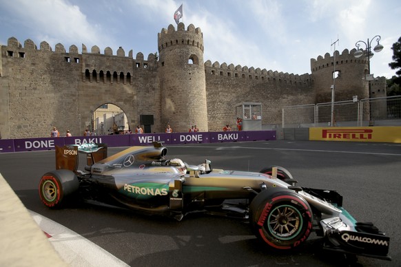 Kein Glück in Baku: Lewis Hamilton büsst in der WM-Wertung wieder Punkte ein.