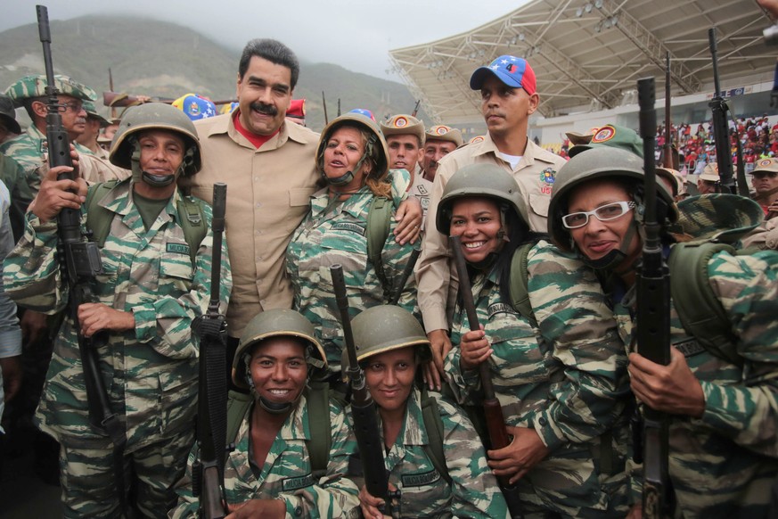 Maduro inszeniert sich als Retter der sozialistischen Revolution.