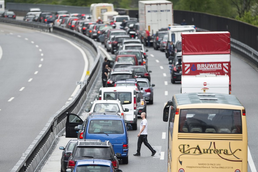 Stau in der Schweiz: NIcht nur am Gotthard ein Problem.