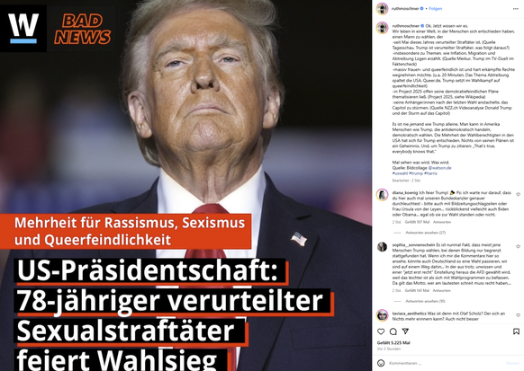 Nachrichten Linkding Reaktionen auf Trumpwahl