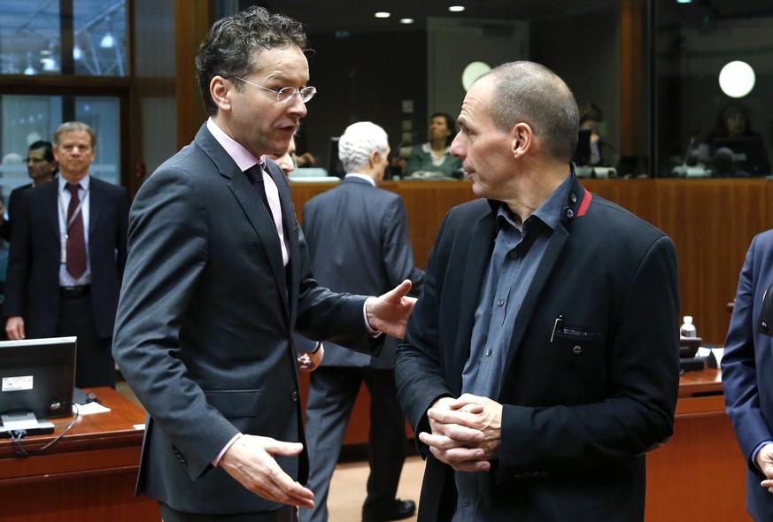 Der Richter und sein Opfer: Jeroen Dijsselbloem (links) und Yanis Varoufakis.&nbsp;