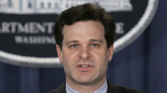 In this Jan. 12, 2005 file photo, Assistant Attorney General, Christopher Wray speaks at a press conference at the Justice Dept. in Washington. President Donald Trump has picked a longtime lawyer and  ...