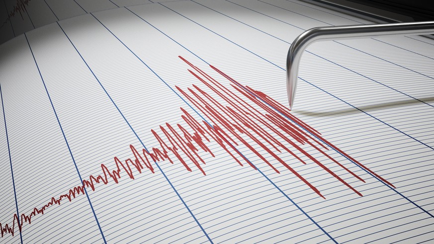 Nachrichten Linkding Erdbeben und der Seismograph Symbolbild