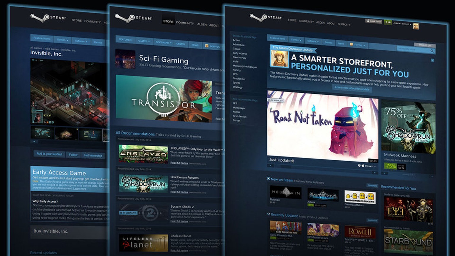 Steam hat nicht nur an der Optik geschraubt.